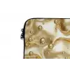 Vloeibaar - Druppels - Goud laptophoes neopreen klein 279 -detail