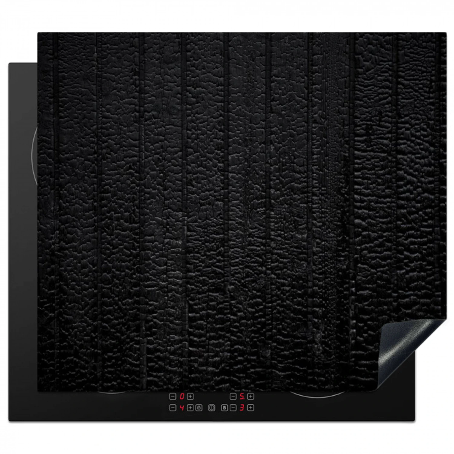 Verweerd Zwart Hout Inductie beschermer vinyl 3mm middel -3d