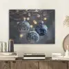 Kerstbal - Versierd - Blauw PET vilt klein -sfeer1