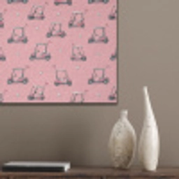 Golfkar - Retro - Roze PET vilt klein 837 -sfeer6_closeup