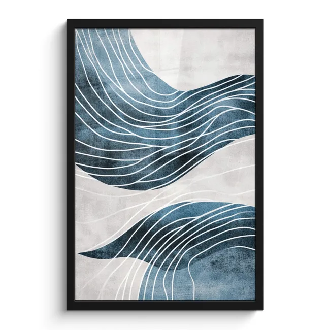 Photo Frame - Lines - Waves - Abstract - Gray