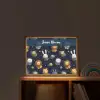 Dieren - Sterrenhemel - Ruimte Light Box met batterij (Wandlamp kind) middel -sfeer1_kind
