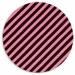 Strepen - Roze - Bruin Wandcirkel kunststof plaat 5mm dik klein 188 -3d