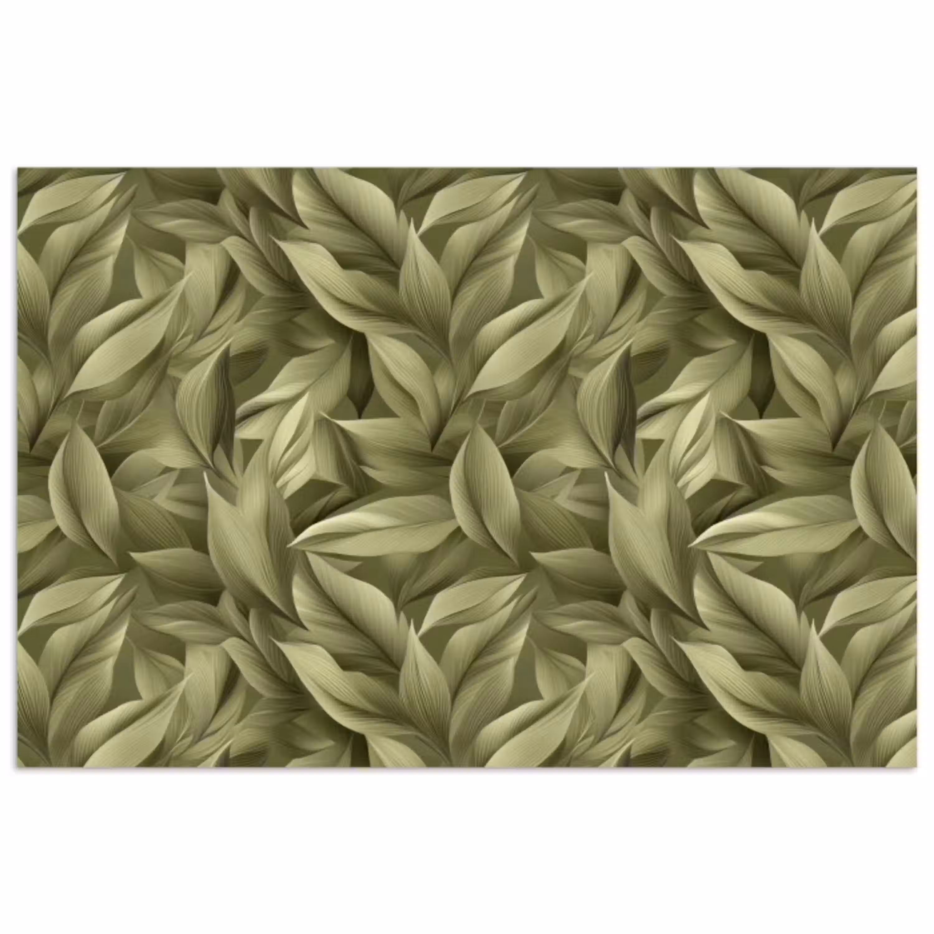 Bladeren - Modern - Groen poster papier klein 62 -3d