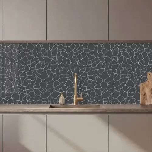 Design - Geometrie - Zwart keuken achterwand 2 middel 871 zz_3dshopping