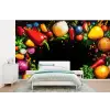 Groente - Graffiti - Kleurrijk - Koken - Abstract fotobehang vinyl groot -bed