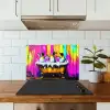 Pinguïns - Badkuip - Kleurrijk - Schuim keuken achterwand spatscherm klein -sfeer2