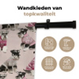 Honden - Truien - Rood Wandkleed katoen klein 269 -sfeer2