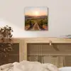 Wijngaard - Zonsondergang - Landschap aluminium wit klein -sfeer3