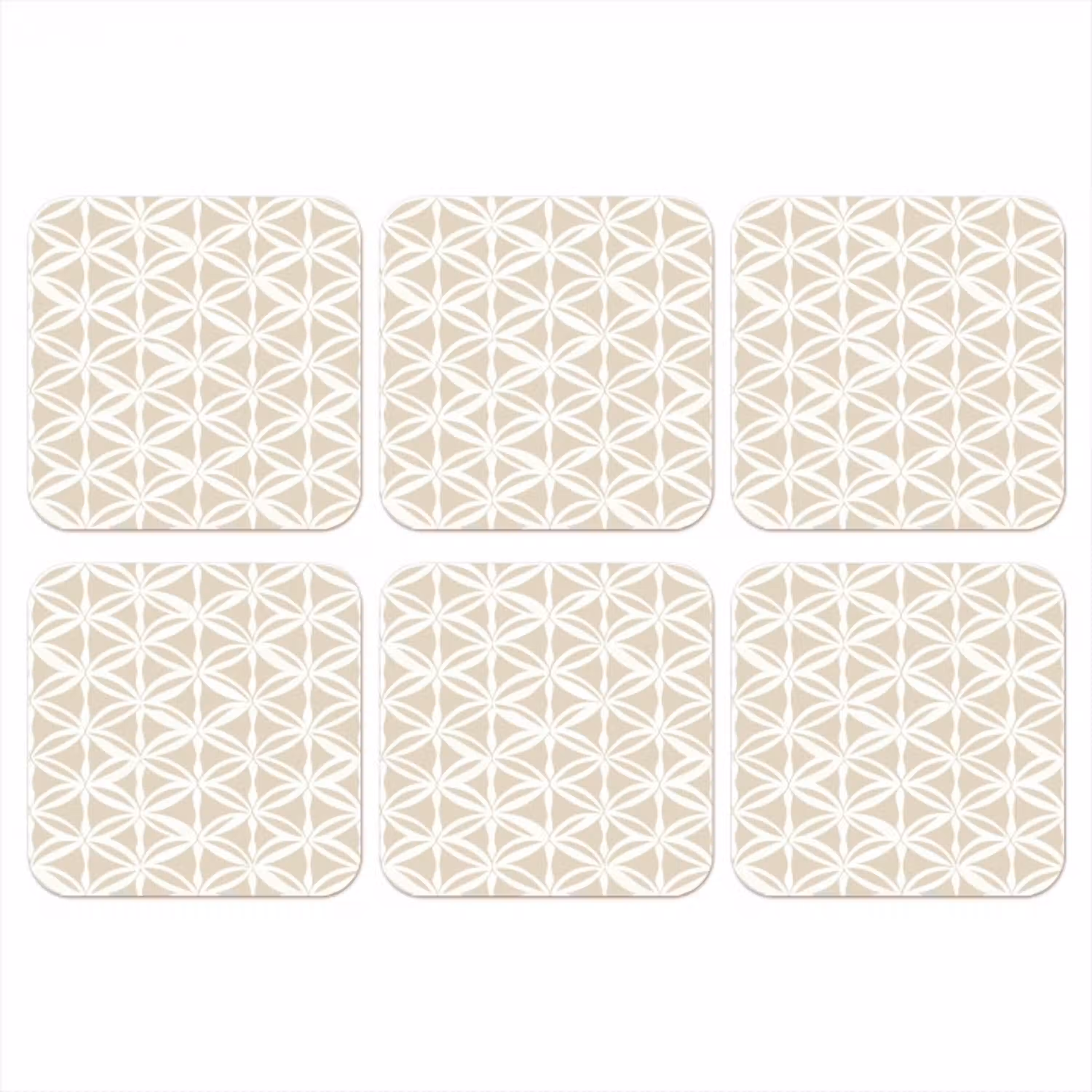 Motief - Modern - Beige onderzetter kurk middel 366 -3d