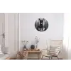 Ezel - Telefoon - Toilet - Zwart - Wit Wandcirkel aluminium klein -woonkamer