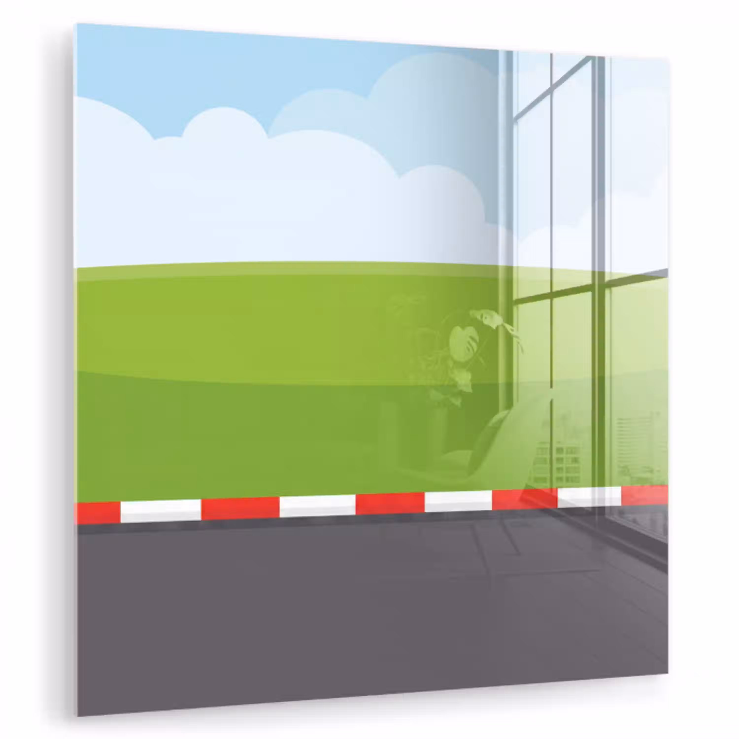 Racebaan - Illustratie - Sport - Kleurrijk plexiglas 5mm klein -zzzproduct_nieuw