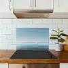 Zeilbootje - Kalme zee - Helderblauwe hemel keuken achterwand spatscherm klein -sfeer2