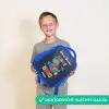 Dinosaurus - Groen - Raket - Sterrenhemel Kinderrugzak - Blauw middel -sfeer1_NL