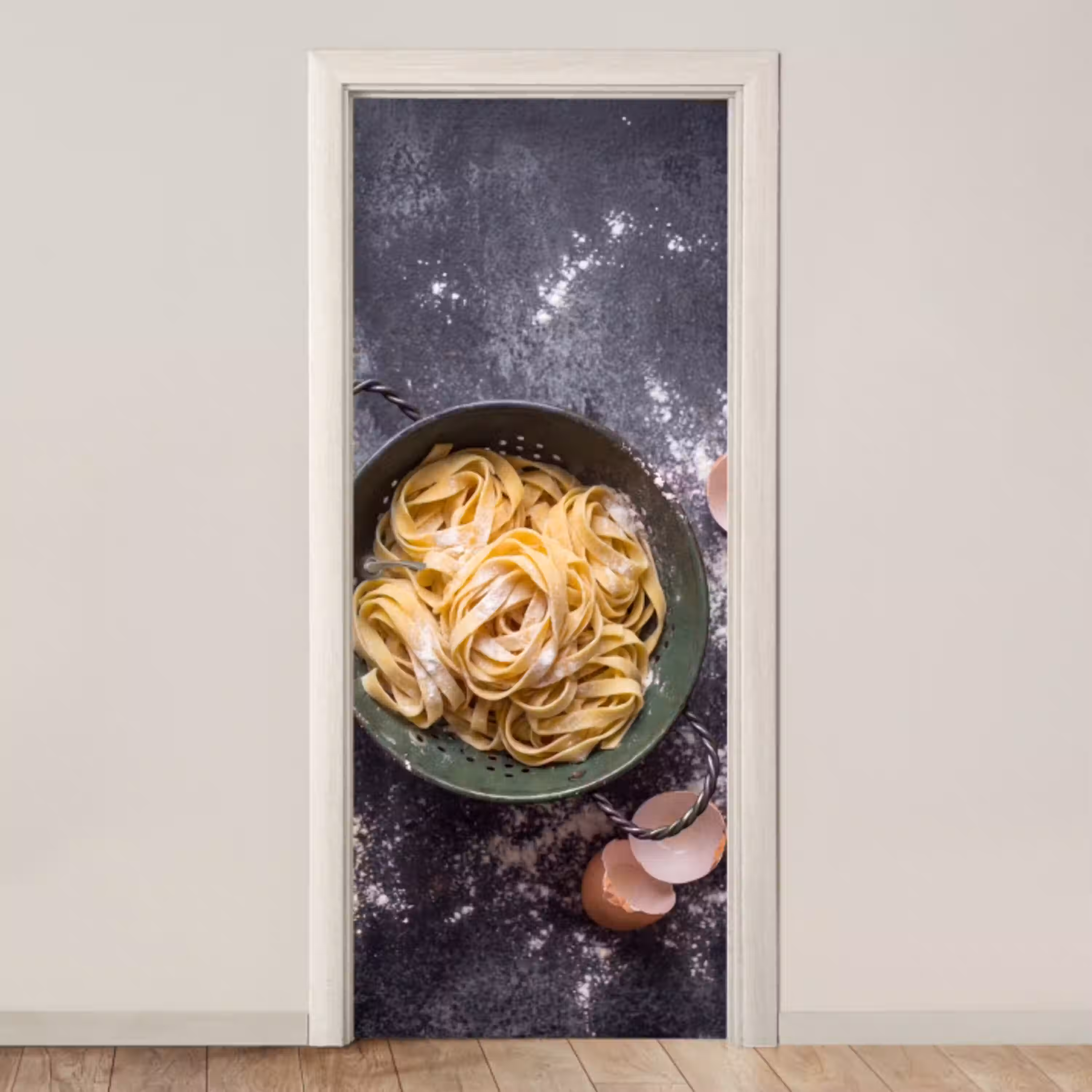 Pasta - Keuken - Eten deurposter klein -3d_beige