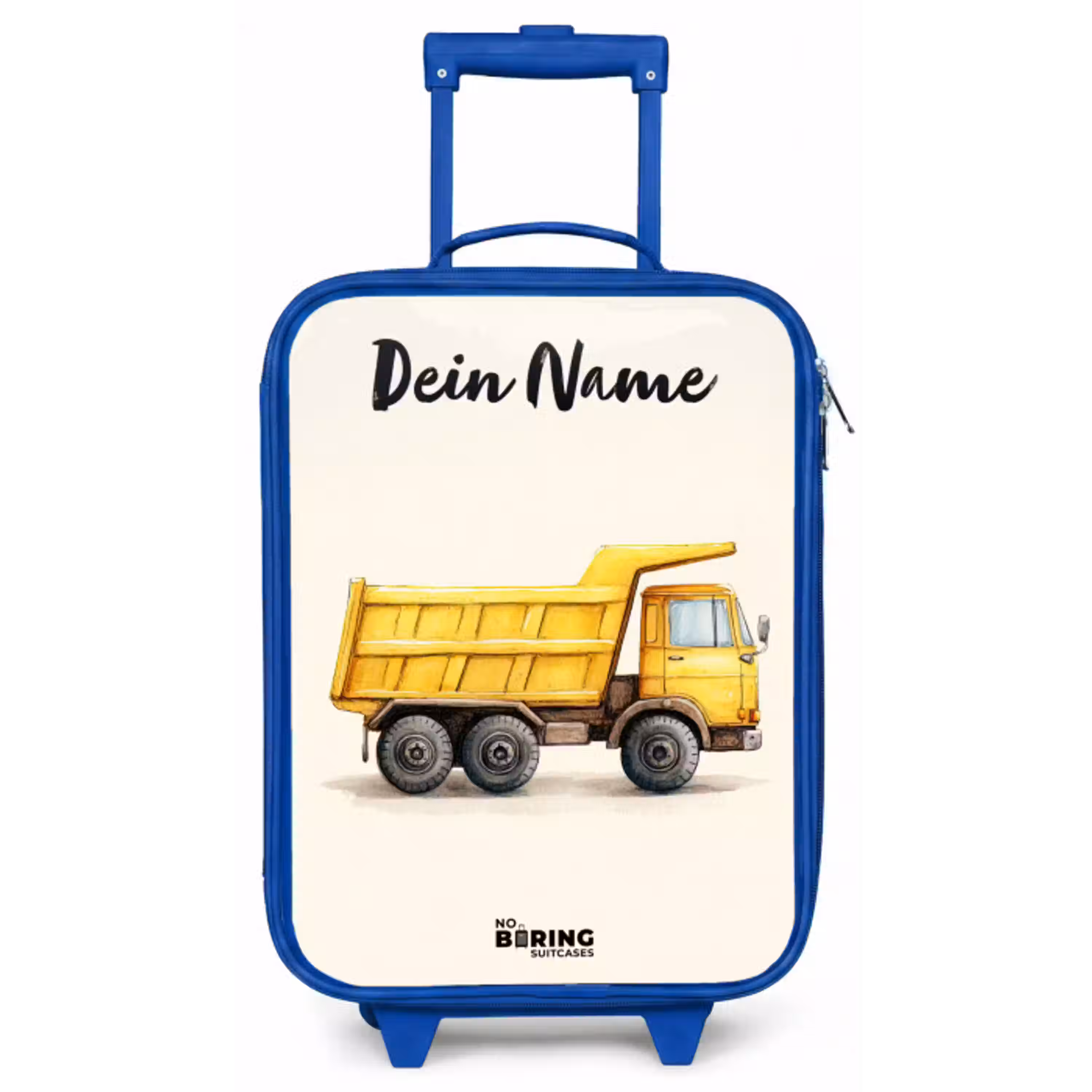Kiepwagen - Getekend - Geel Kinderkoffer - Blauw klein -zz3dotto