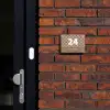 Bruine blokjes - Klassiek Naambord Rechthoek middel -sfeer1-rechthoek-S