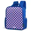 Blokjes - Blauw - Roze Kinderrugzak - Blauw middel -schuin