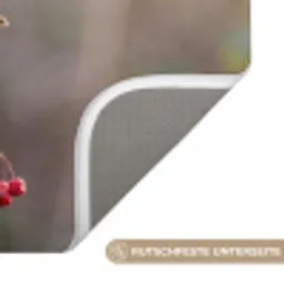 Roodborst - Tak - Bessen - Natuur Badmat klein -USP_AntislipDE