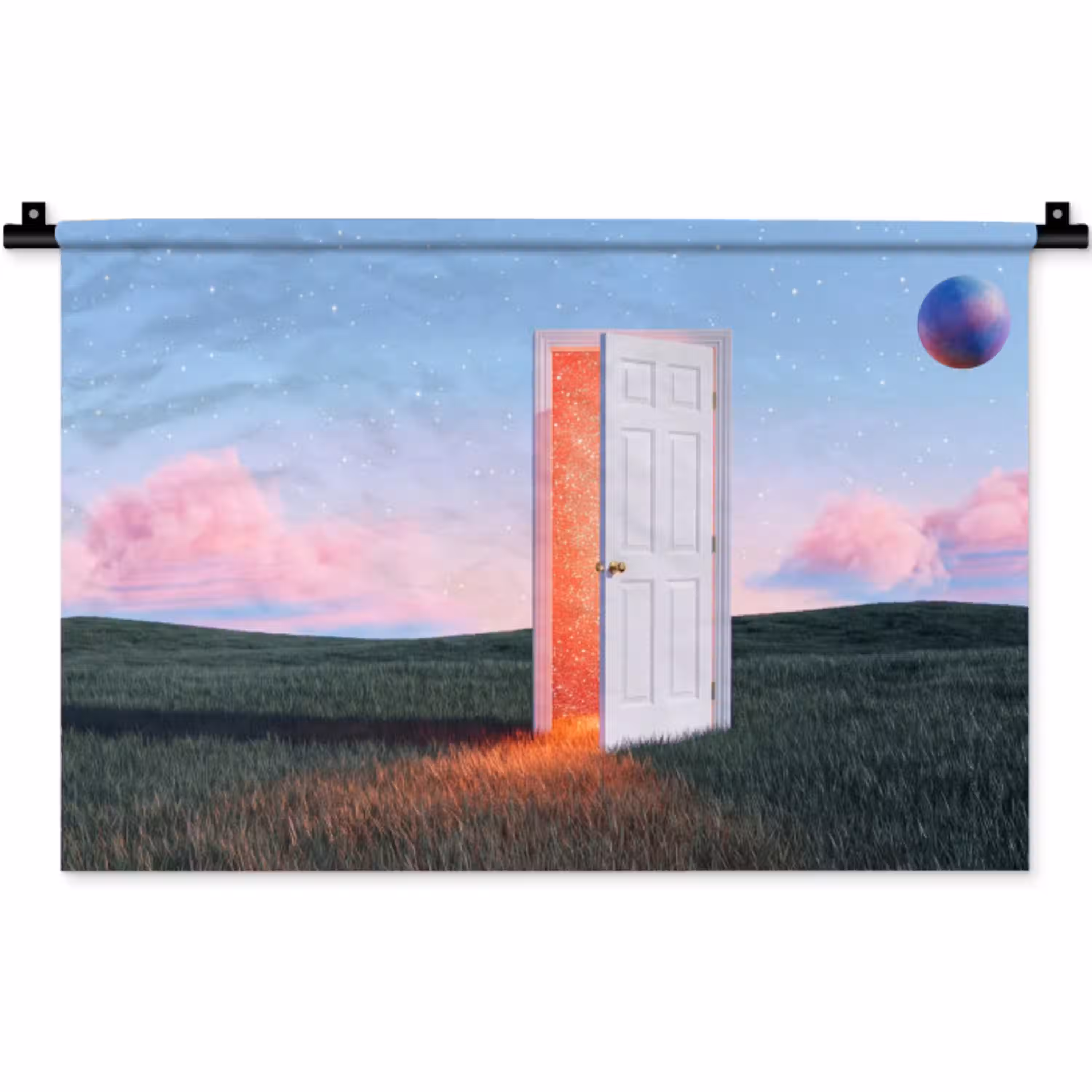 Deur - Fantasie - Ruimte Wandkleed katoen klein -zz3d