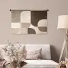 Geometrisch - Geweven structuur - Modern Wandkleed katoen middel -sfeer4