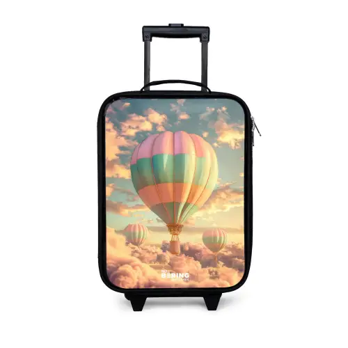 Pastel skyliner Kinderkoffer - Zwart klein -3d