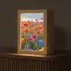 Bloemen - Klaprozen - Kleurrijk - Natuur Light Box met kabel (Tafellamp) klein -z3d_website