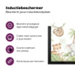Dieren - Jungle - Pastel Inductie beschermer vinyl 3mm klein -zzzzzzz-cc-usp