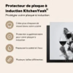 Hondje - Wijnglas - Zonnebril - Enthousiast Inductie beschermer vinyl 3mm middel -usfeer2_FR