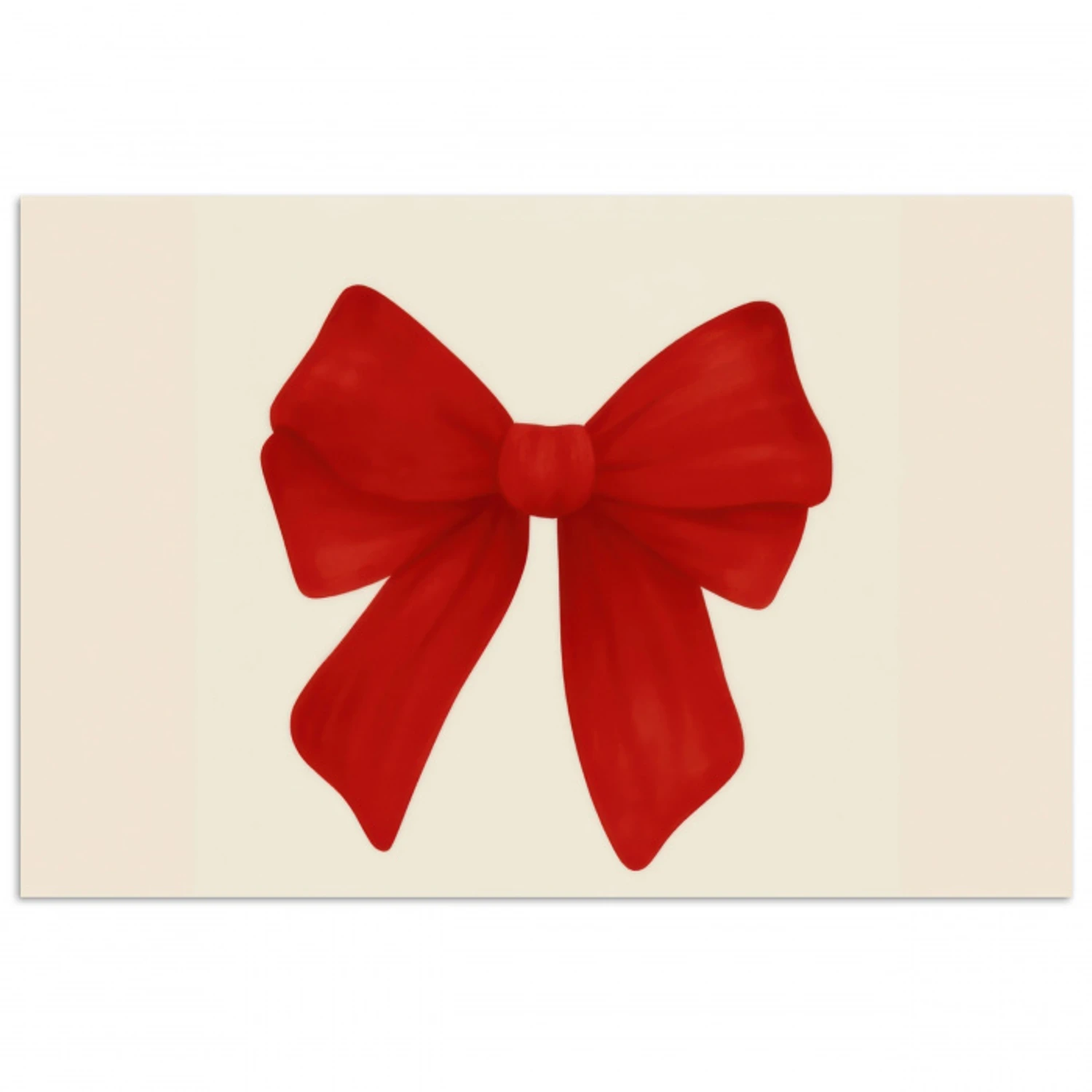 Strik - Symmetrisch - Rood - Lint poster papier klein -3d