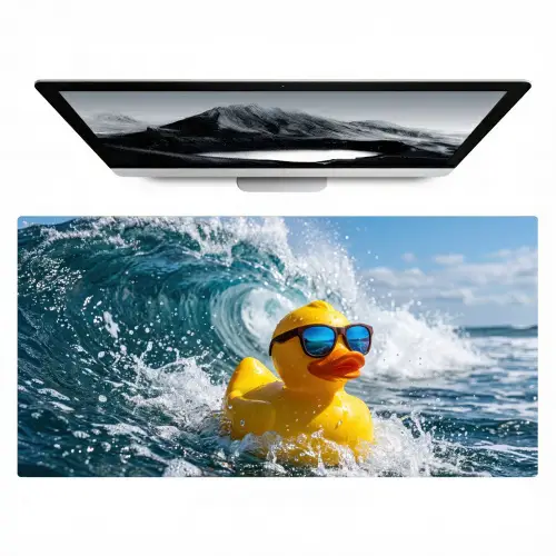 Badeend - Stoer - Golven Muismat XXL klein -zzz3d