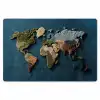 Wereldkaart - Geborduurd - Verschillende tinten Placemat vinyl groot -zzsfeer1_Kitchenyeah-website