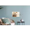 Vormen - Rond - Bladeren - Beige Muursticker klein -plant
