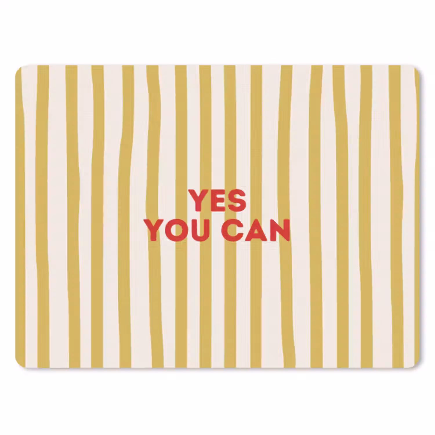 Muismat - Strepen - Abstract - Yes you can - Rood