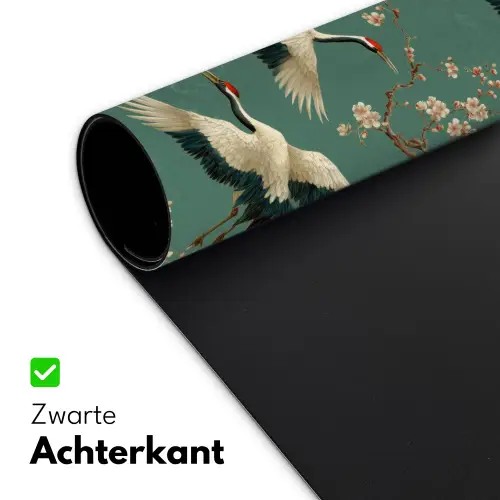 Kersenbloesem - Kraamvogels - Groen Muismat XXL klein 681 -sfeer2