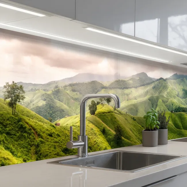 Crédence Cuisine - Paysage - Collines - Vert