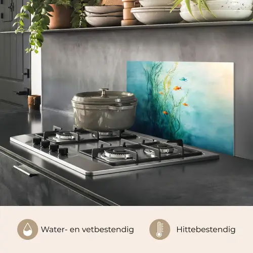 Waterplanten - Vissen - Kleurrijk - Water keuken achterwand spatscherm klein -usp_NL