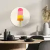Waterijsje - Retro - Stokje - Roze KitchenYeah - Keuken - Wandcirkel Forex klein -sfeer2