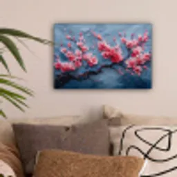Bloesem - Bloem - Roze - Tak canvas 2cm klein -sfeer1