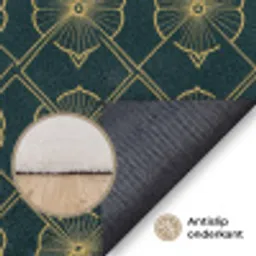 Geometrisch - Elegant - Groen Vloerkleed Rechthoek klein 1091 -uniquesellingpoint_antislip_NL_DE