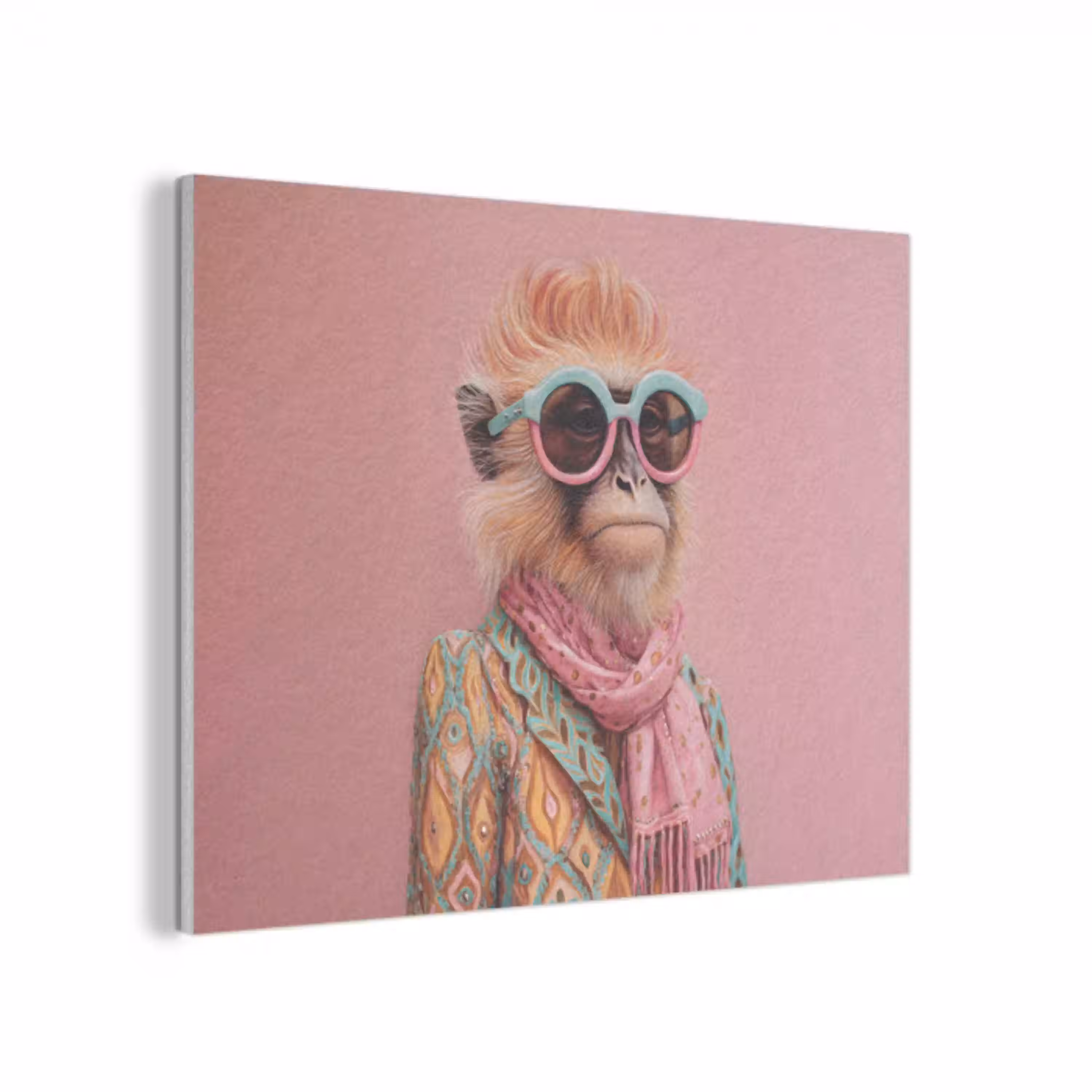 Sjaal - Aap - Zonnebril - Jasje PET vilt klein -3d