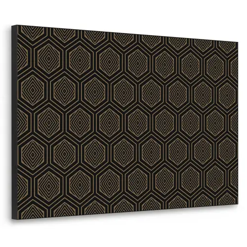 Goud - Zwart - Tunnel Textielframe zwart klein 947 -3d