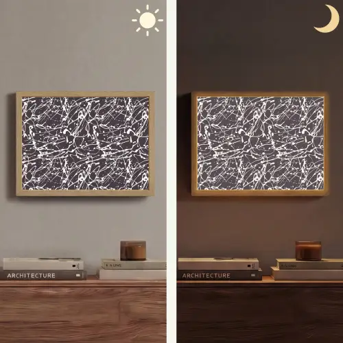 Spat - Waterverf - Wit Light Box met batterij (Wandlamp) middel 907 -sfeer3