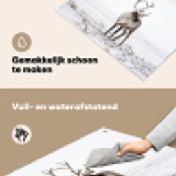 Rendier - Gewei - Sneeuw - Winter Inductie beschemer met haakjes klein -ky-schoon-nl
