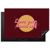 love your damn self - Cirkel - Glitter - Rood Inductie beschermer vinyl 3mm klein -3d