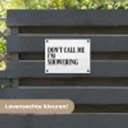 Tekst - Modern - Zwart - Wit tuinposter los doek klein -sfeer3