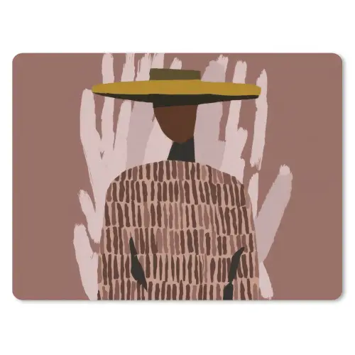 Abstract - Figuur - Illustratie - Hoed muismat rubber klein -3d