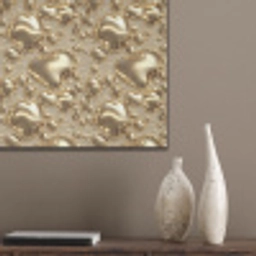 Druppels - Organisch - Goud PET vilt klein 837 -sfeer6_closeup