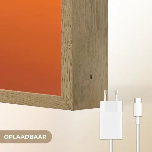 Vrouw - Chilipepers - Pepers - Bloemen Light Box met batterij (Wandlamp) middel -USP_websiteoplaadbaarNL