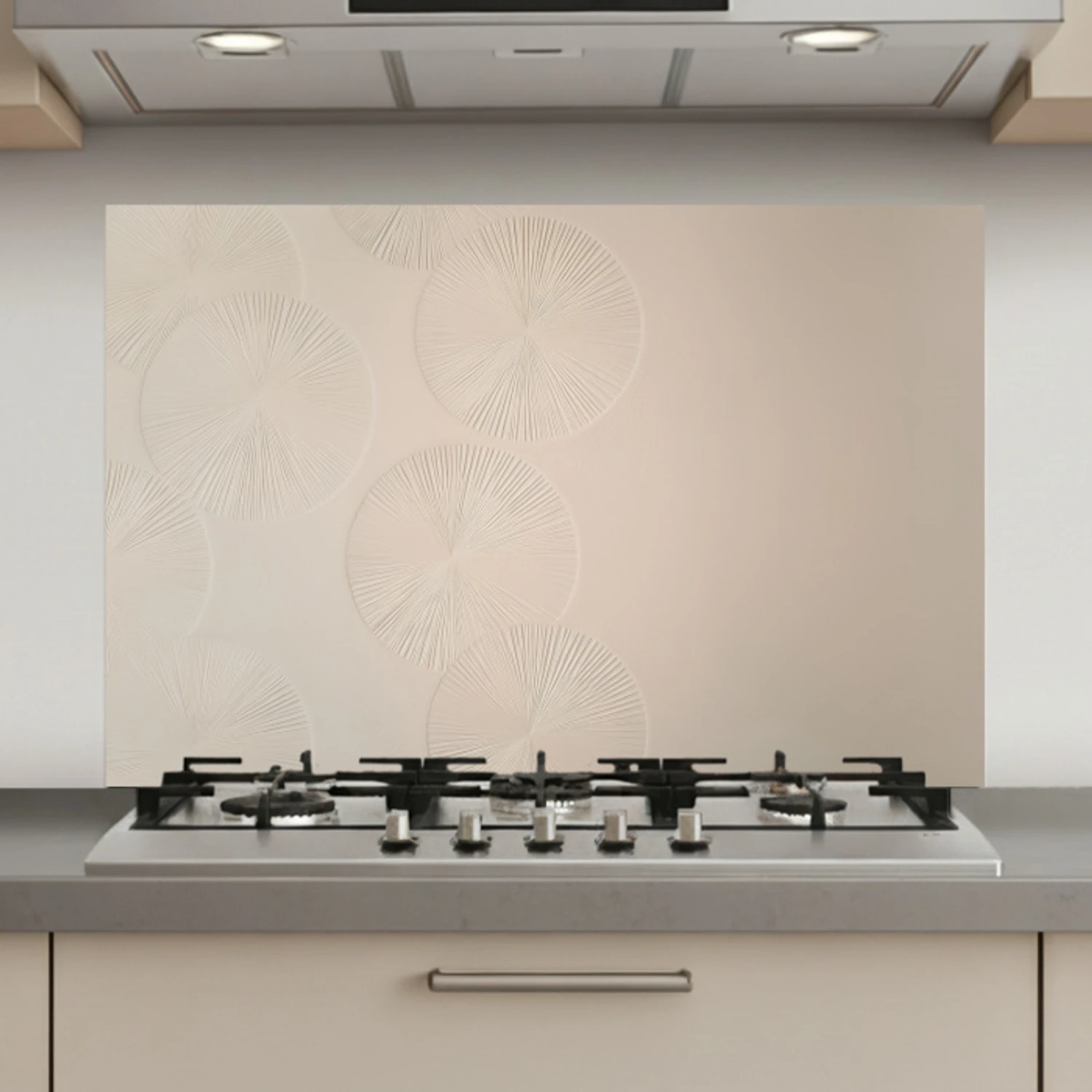 Japandi - Beige - Modern keuken achterwand spatscherm klein -3d_website